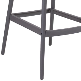 Kit 4 Banquetas alta para bancada Master Allegra em Polipropileno 78 cm - Cinza escuro
