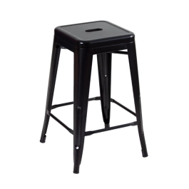 Kit 4 Banquetas média para bancada Iron Tolix 61 cm - Preto