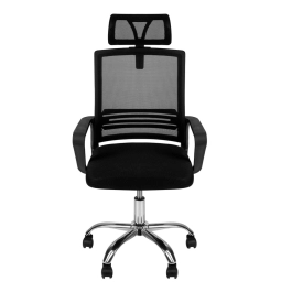 Kit 4 Cadeiras alta Lyon com rodízios para escritório – Preto Kit 4 Cadeiras alta Lyon com rodízios para escritório – Preto
