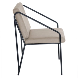Kit 4 Cadeiras Poltrona estofada Bergen com design nórdico escandinavo - nude Kit 4 Cadeiras Poltrona estofada Bergen com design nórdico escandinavo - nude