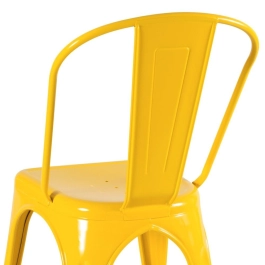 Kit 5 Cadeiras de jantar Iron Tolix com design industrial - Amarelo