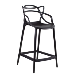 Kit 6 cadeiras + 4 banquetas médias Masters Allegra - Preto Kit 6 cadeiras + 4 banquetas médias Masters Allegra - Preto