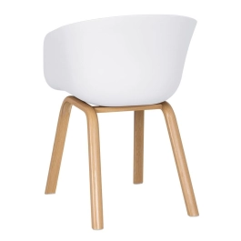 Kit 6 Cadeiras de jantar Cassia com design moderno e assento confortável – Branco