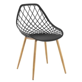 Kit 6 cadeiras de jantar Clarice Cloe com design contemporâneo – Preto Kit 6 cadeiras de jantar Clarice Cloe com design contemporâneo – Preto
