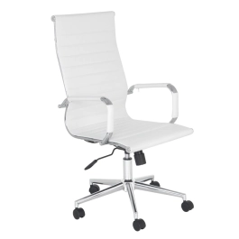 Kit 6 Cadeiras escritório Esteirinha Diretor Home office Kit Branco