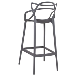 Kit 8 cadeiras + 3 banquetas altas Masters Allegra - Cinza escuro