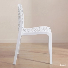 Kit 8 Cadeiras de jantar Gruvyer com design contemporâneo e anatômico - Branco Kit 8 Cadeiras de jantar Gruvyer com design contemporâneo e anatômico - Branco