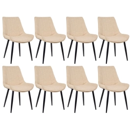 Kit 8 Cadeiras estofada Chicago com design industrial - Nude Vintage