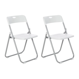 Kit com 2 Cadeiras dobráveis Fort para restaurante e espaços comerciais - Branco