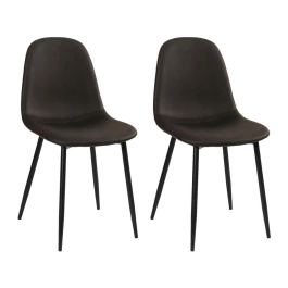 Kit com 2 Cadeiras estofadas Montana - Preto