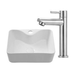 Kit Cuba Cornalina e Torneira Baixa Amazonas Branco