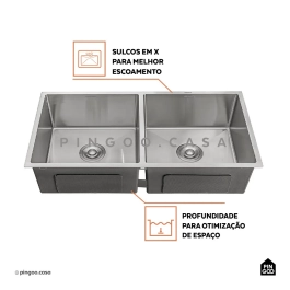 Kit Cuba Para Cozinha Gourmet e Grade de Proteção Tukano