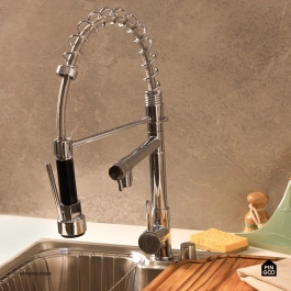 Kit Cuba para Cozinha Pia Dupla em Aço Inox com Acessórios com Lixeira Caiapós e Torneira Gourmet Munim Prata