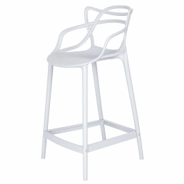 Banqueta média para bancada Master Allegra em Polipropileno 66 cm - Branco