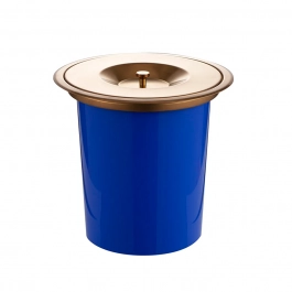 Lixeira de embutir para Bancada 5 Litros Aço Inox 201 Dourado Rose Escovado