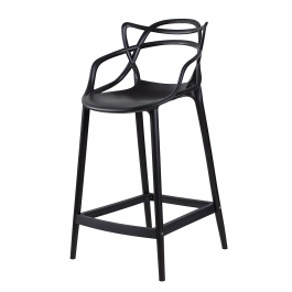 Banqueta média para bancada Master Allegra em Polipropileno 66 cm - Preto