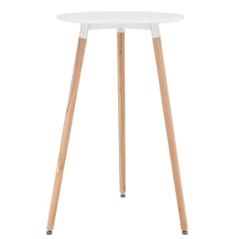 Mesa alta bar bistro gourmet Eames Leda pé palito - Branco
