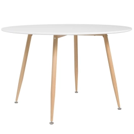 Mesa de Jantar e cozinha Redonda 120 cm Clarice com Tampo em MDF Laqueado - Branco Mesa de Jantar e cozinha Redonda 120 cm Clarice com Tampo em MDF Laqueado - Branco
