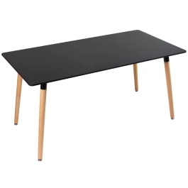 Mesa de jantar retangular Eames - 80 x 160 cm - Preto