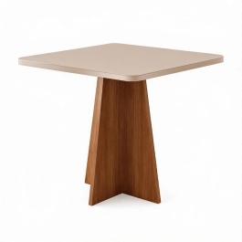 Mesa de jantar Siena Laráz Quadrada com tampo Off White 90x90 cm
