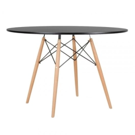 Mesa redonda Eames 120 cm + 4 cadeiras Eames DSW - Azul Petróleo Mesa redonda Eames 120 cm + 4 cadeiras Eames DSW - Azul Petróleo