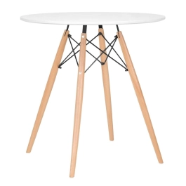 Mesa redonda Eames 70 cm + 2 cadeiras Eiffel DSW - Vermelho Mesa redonda Eames 70 cm + 2 cadeiras Eiffel DSW - Vermelho