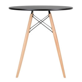 Mesa redonda Eames 70 cm preto + 4 cadeiras Eiffel DSW Roxo Mesa redonda Eames 70 cm preto + 4 cadeiras Eiffel DSW Roxo