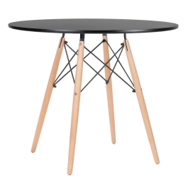 Mesa redonda Eames 90 cm branco + 4 cadeiras Eames Eiffel DSW - Nude Mesa redonda Eames 90 cm branco + 4 cadeiras Eames Eiffel DSW - Nude