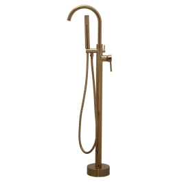 Misturador Monocomando de Piso para Banheira Uraim Dourado