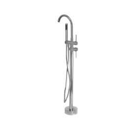 Misturador Monocomando de Piso para Banheira Uraim Prata