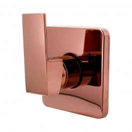 Misturador Monocomando para Chuveiro Quadrado Oiapoque Dourado Rose