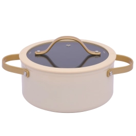 Panela Caçarola Liber Cook Gold Compatível com Fogão por Indução 20cm - Mimo Style