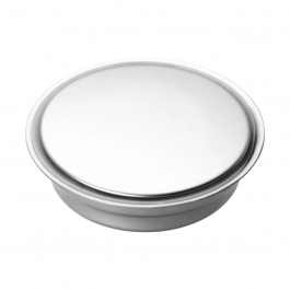 Ralo Click Up Redondo para Chão 10cm Inox Prata