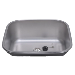 Tanque Inox Monobloco Texturizado 45x45 cm Prata Atikum