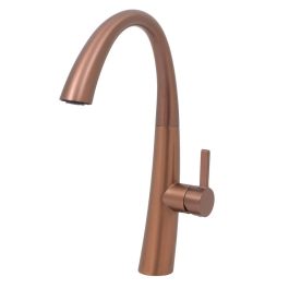 Torneira para Cozinha Gourmet Misturador Monocomando Extensível Juruá Dourado Rose Escovado