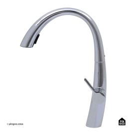 Torneira para Cozinha Gourmet Misturador Monocomando Extensível Juruá Prata