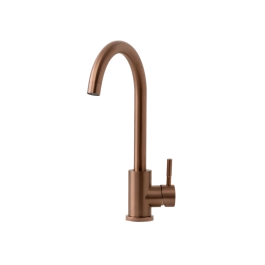 Torneira para Cozinha Misturador Monocomando Em Aço Inox 304 Escovado Tocantins Dourado Rose