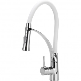 Torneira para Cozinha Gourmet Misturador Monocomando Solimões Prata e Branco
