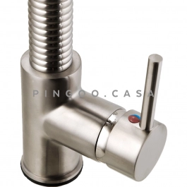 Torneira para Cozinha Gourmet Misturador Monocomando Extensível Araguari Prata Escovado