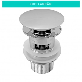 Válvula de Escoamento Click Com Ladrao Iça Prata