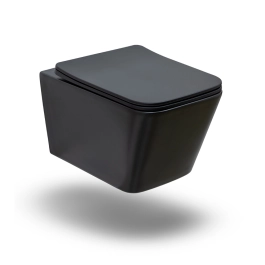 Vaso Sanitário Suspenso Saída Horizontal Esmeralda Preto