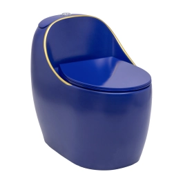 Vaso Sanitário Monobloco Caixa Acoplada Privada Aquarela Azul
