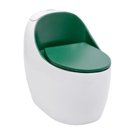 Vaso Sanitário Monobloco Caixa Acoplada Privada Aquarela Branco e Verde