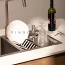 Cuba para Cozinha Gourmet com Escorredor e Tábua de Corte Awá Aço Inox 304 - Prata