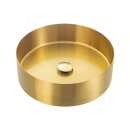 Cuba De Apoio Para Banheiro Slim Redonda Aço Inox 304 Makuna 40 cm Pingoo.casa - Dourado
