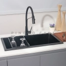 Cuba Para Cozinha Gourmet De Quartzo Com Acessórios Kamã Pingoo.casa - Preto