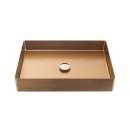 Cuba de Apoio Slim Retangular para Banheiro Aço Inox 304 38x55cm Makuna Pingoo.casa - Dourado Rose