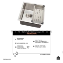 Cuba para Cozinha Terena 44 cm e Torneira Misturador Monocomando Saída para Filtro Carandaí - Prata