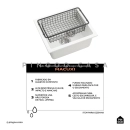 Cuba Gourmet para Cozinha com Acessórios Quartzo 40x44cm Macuxi Pingoo.casa - Branco