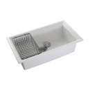 Cuba Para Cozinha Gourmet De Quartzo Com Acessórios Zoró Pingoo.casa - Branco